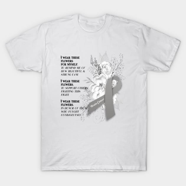 Brain Cancer Support T-Shirt by allthumbs